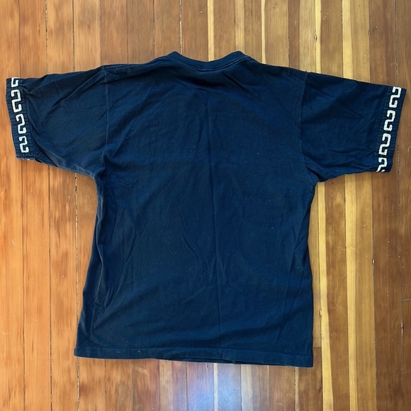 Cool vintage Panama tee black with gold inlay designs at chest and sleeves Large - Picture 4 of 5